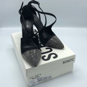 Schutz Black Renatinha pointy toe pumps
